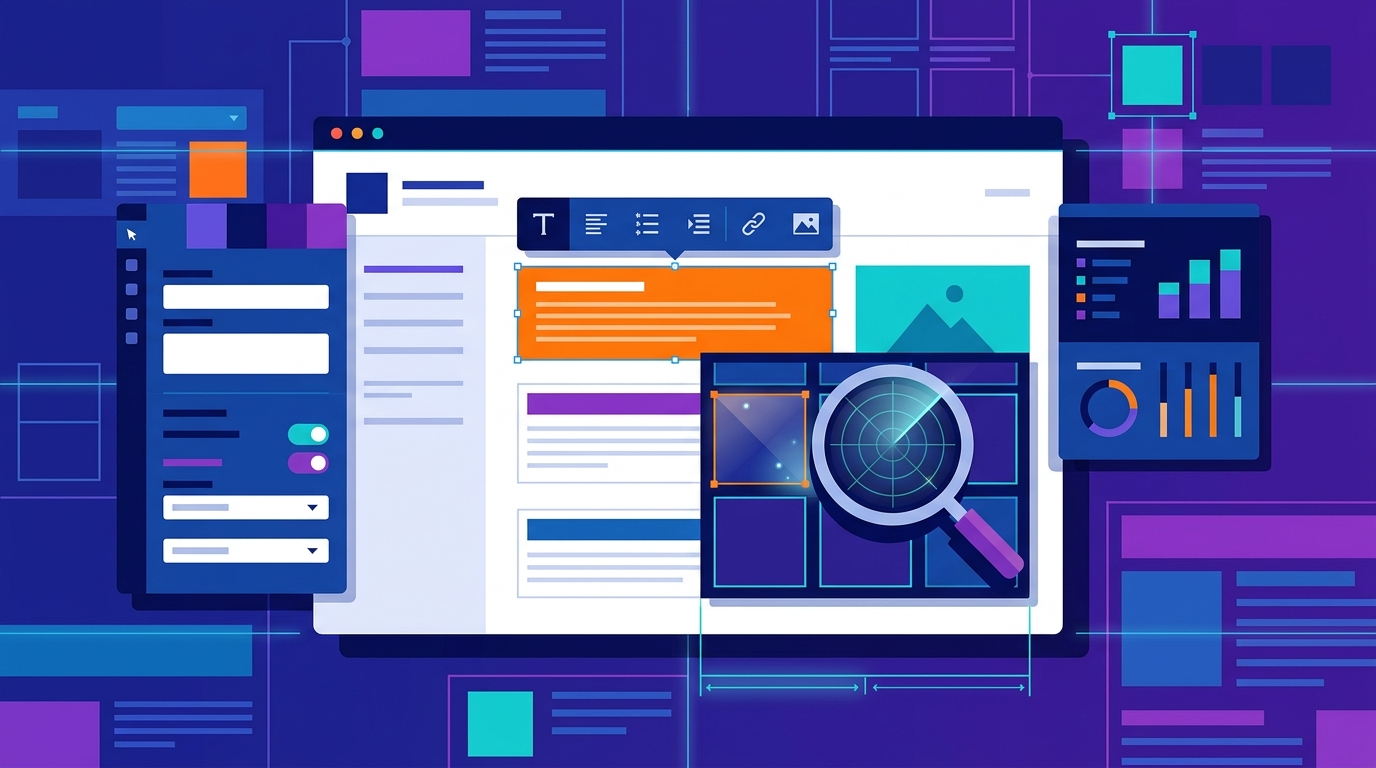 Editorial illustration for: Gutenberg 23.9: Toolbar Insertion, Global Styles for Forms, and the Drift Detector