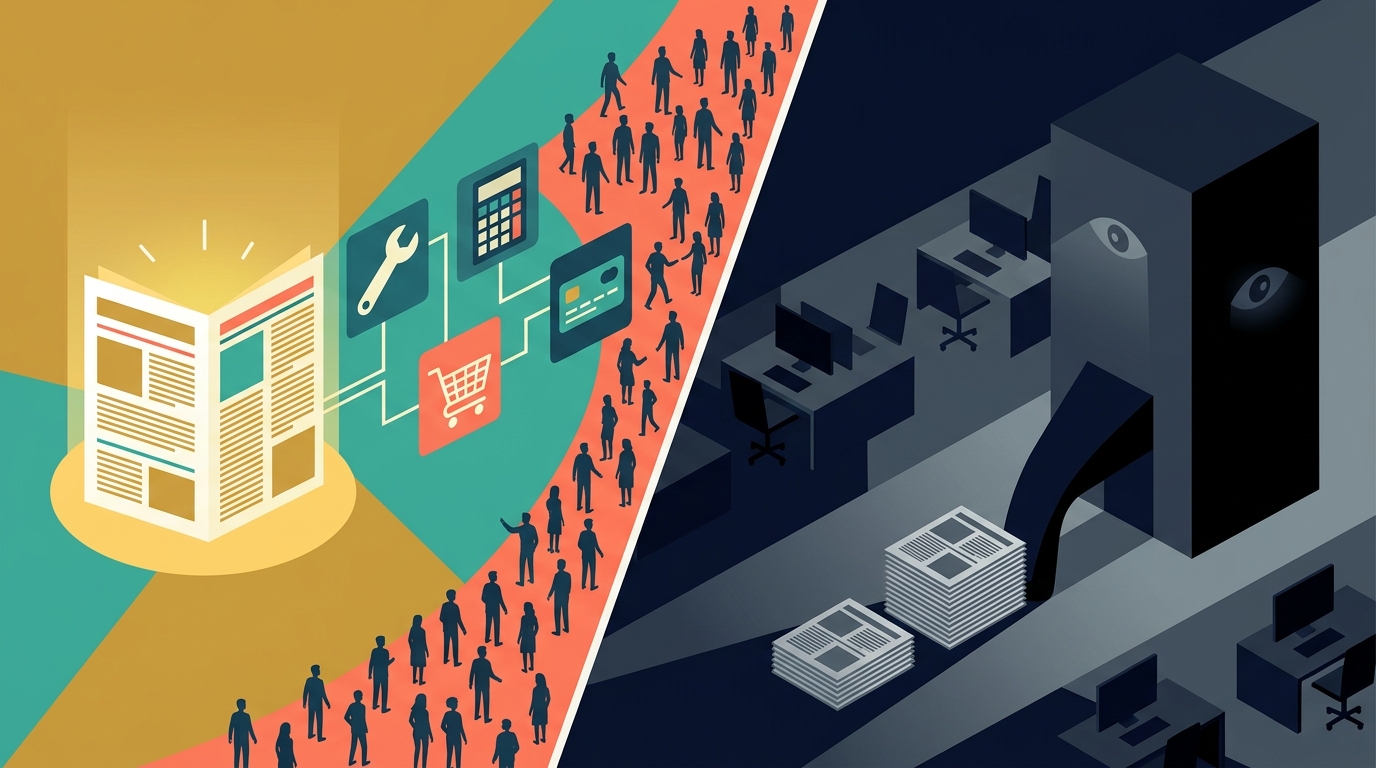 Editorial illustration for: The Publishers Making Real Money Have Stopped Selling the Article
