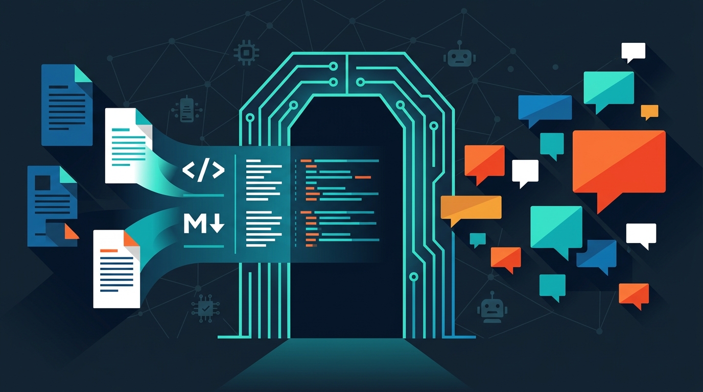 Editorial illustration for: WordPress AI 1.4.0: Markdown Feeds, a Comment Value Score, and the Machine-Readable Front Door Publishers Have to Price