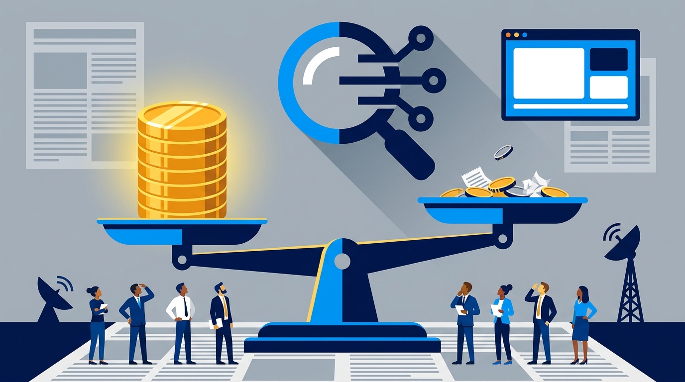 Editorial illustration for: Google’s $1,000-to-$1 Million AI Payouts Prove Publishers Are Price Takers in a Market They Supply
