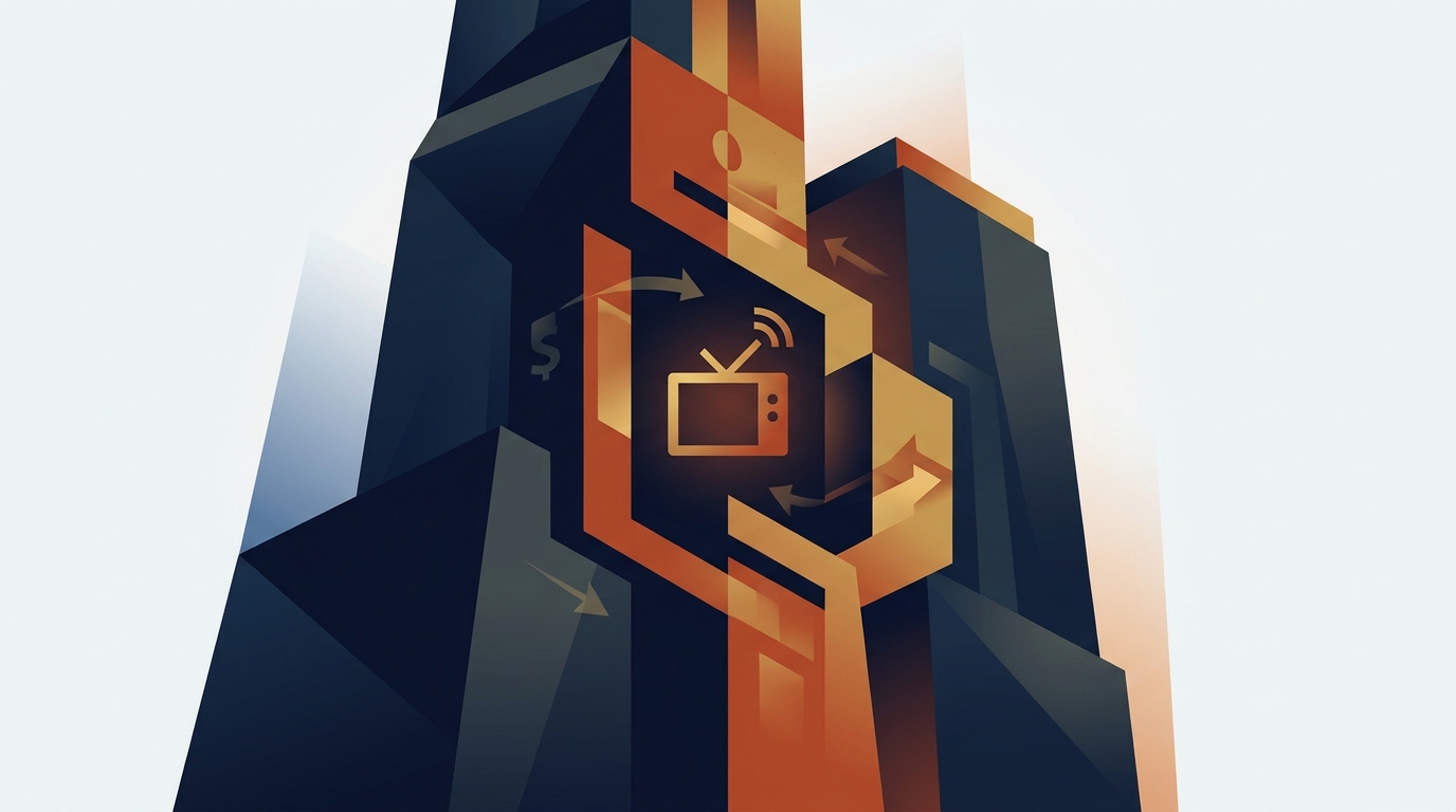 Editorial illustration for: Hearst’s A&E Buyout Shows Cable Networks Now Sell Only to the Owner Already Holding Them